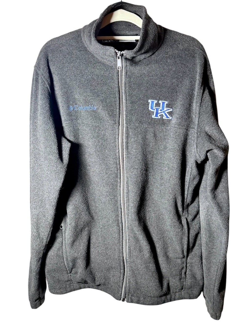 Columbia Men’s Kentucky Wildcats Gray Full Zip Fleece Jacket